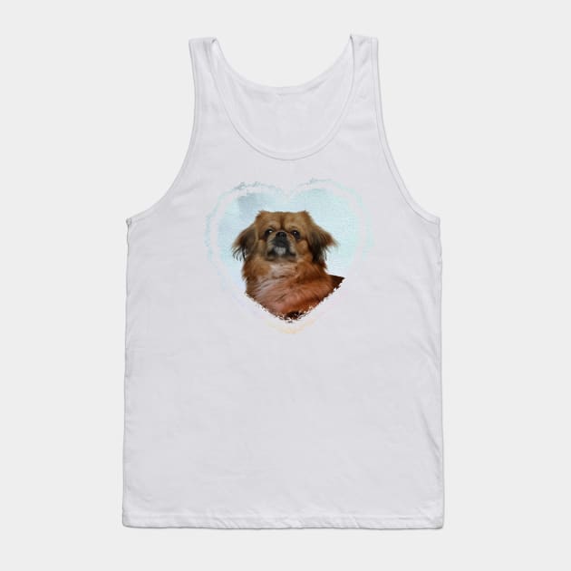 Cute Pekingese dog Tank Top by Nartissima